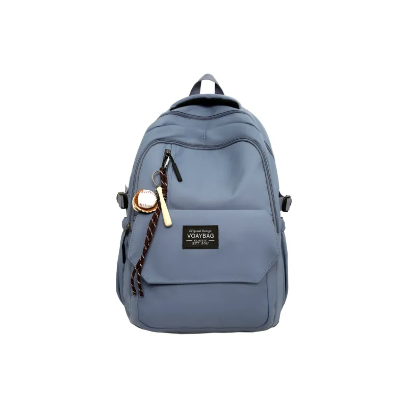 OUZIHUANG Nylon Backpack Unisex Black/White/Red/Khaki/Blue-16