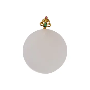 Execute The Blessing Hetian Jade Pendants White Jade Unisex