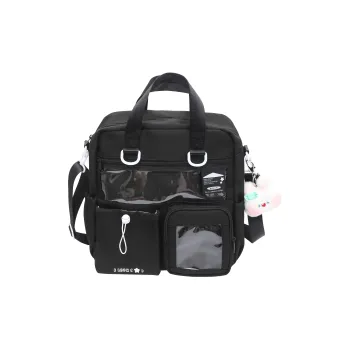 OUZIHUANG Nylon Carry Backpack Regular Women's Black/Yellow/Blue/Pink/Purple