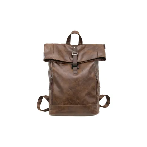 BRABOSTON PU Backpack Unisex Coffee/Brown/Black