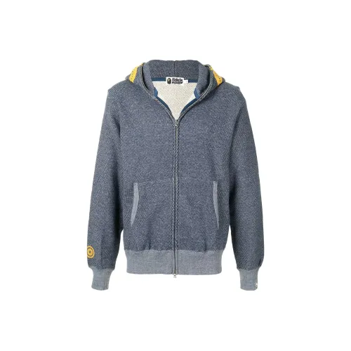 A BATHING APE Bape Denim Jackets Men Light Blue