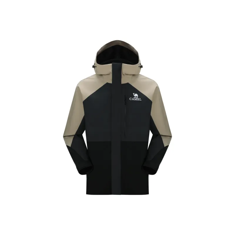 CAMEL Water Resistant Windproof Breathable Wear Resistant Warm Windbreaker Jacket Unisex-3