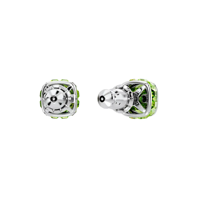 Swarovski Birthstone Stud Earrings Women's Green-2