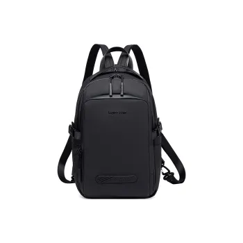 Super Five Polyester Backpack Regular Unisex Black/Orange/Gray/Ecru