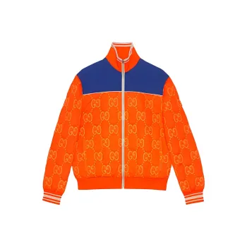 GUCCI Removable Sleeve Gg Jacquard Jacket