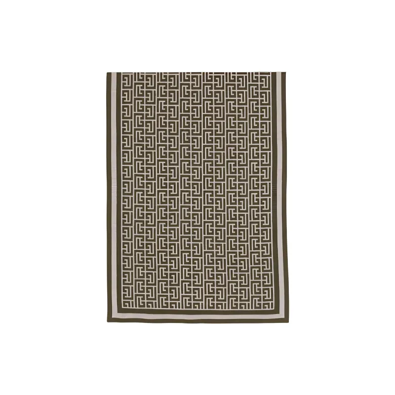 BALMAIN Monogram Wool Scarf-0