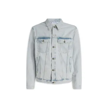 OFF WHITE Denim Jacket Men's Light Blue