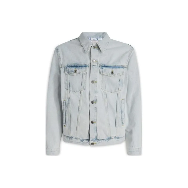 OFF WHITE Denim Jacket Men's Light Blue-0