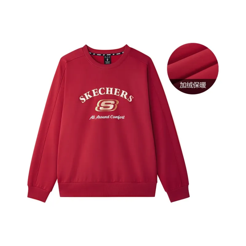 Skechers New Year Collection Sports Lifestyle Collection Sweatshirt Unisex Berry Red-0