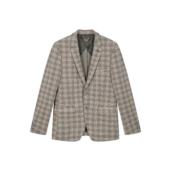 DAVID NAMAN Business Suits Men Khaki