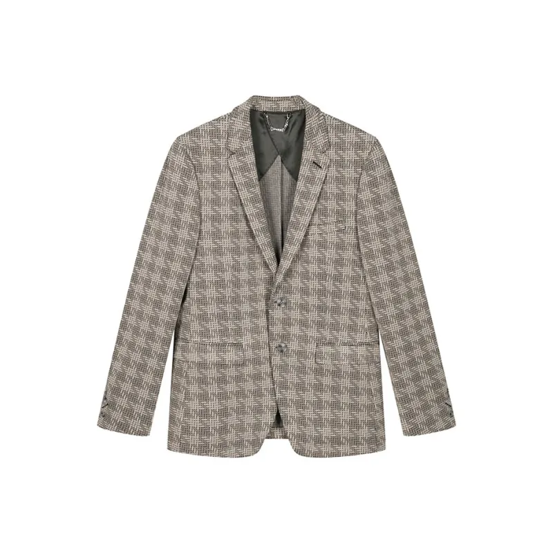 DAVID NAMAN Business Suits Men Khaki-0
