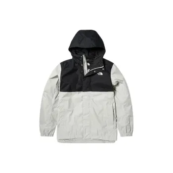 THE NORTH FACE Outdoor Hiking Waterproof And Windproof Windbreaker Jacket Men's Light Gray
