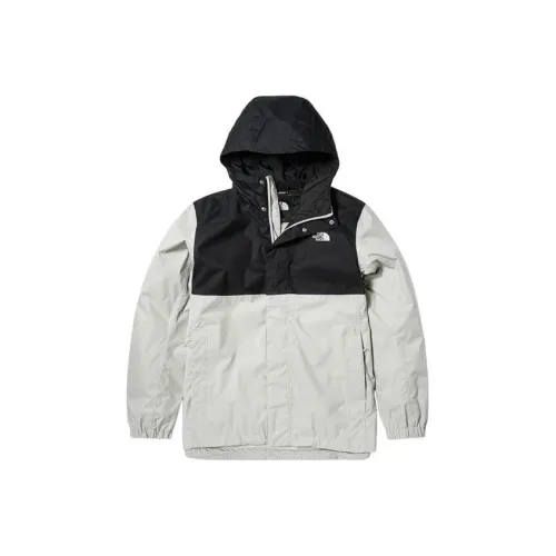 THE NORTH FACE Outdoor Hiking Waterproof And Windproof Windbreaker Jacket Men's Light Gray