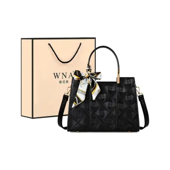 Vigno Synthetic Leather Handbag, One Shoulder, Crossbody Bag Regular Women's Black/Red