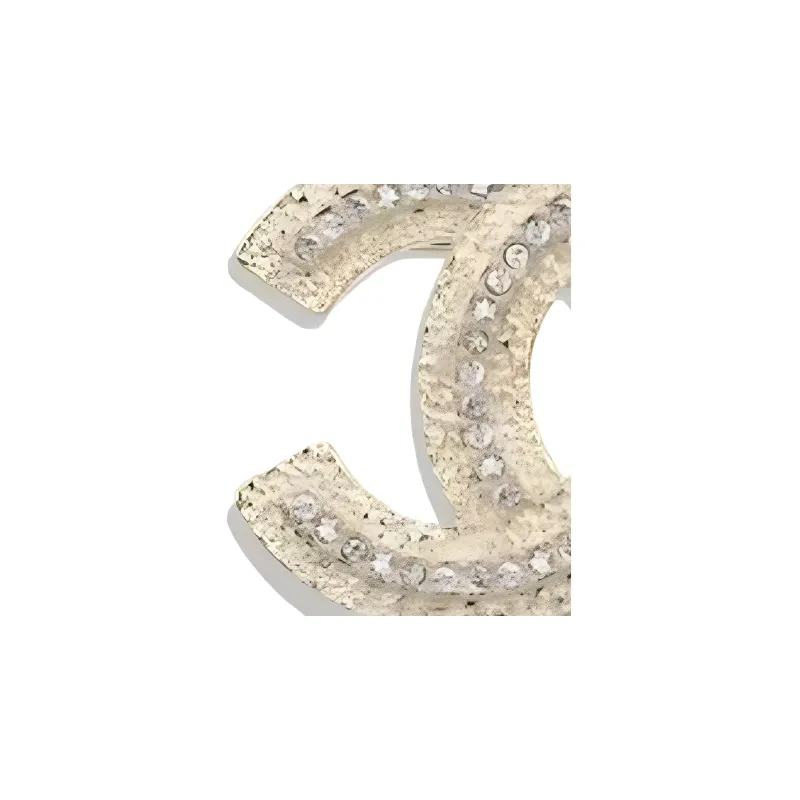 CHANEL Metal Brooches Unisex White-2