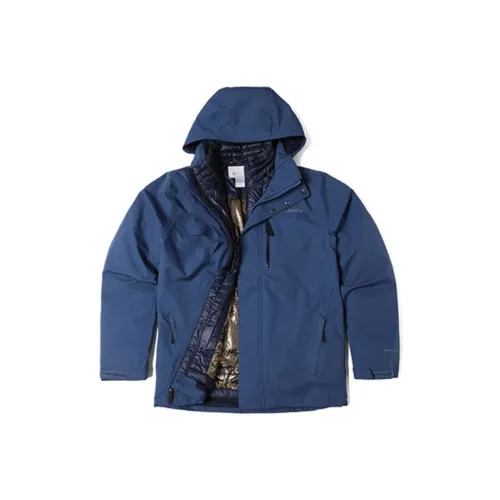 Columbia Omni Heat Water Resistant Windbreaker Jacket Men's Blue