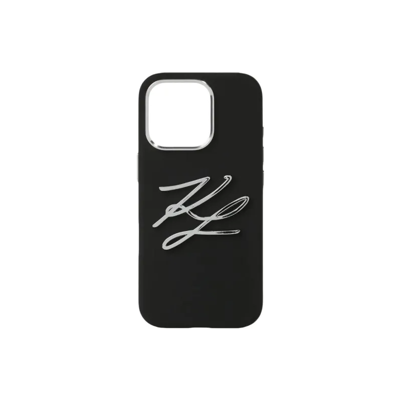KARL LAGERFELD PC Material Impact Resistant Phone Cases Compatibility With IPhone 16 Pro Minimalist-0