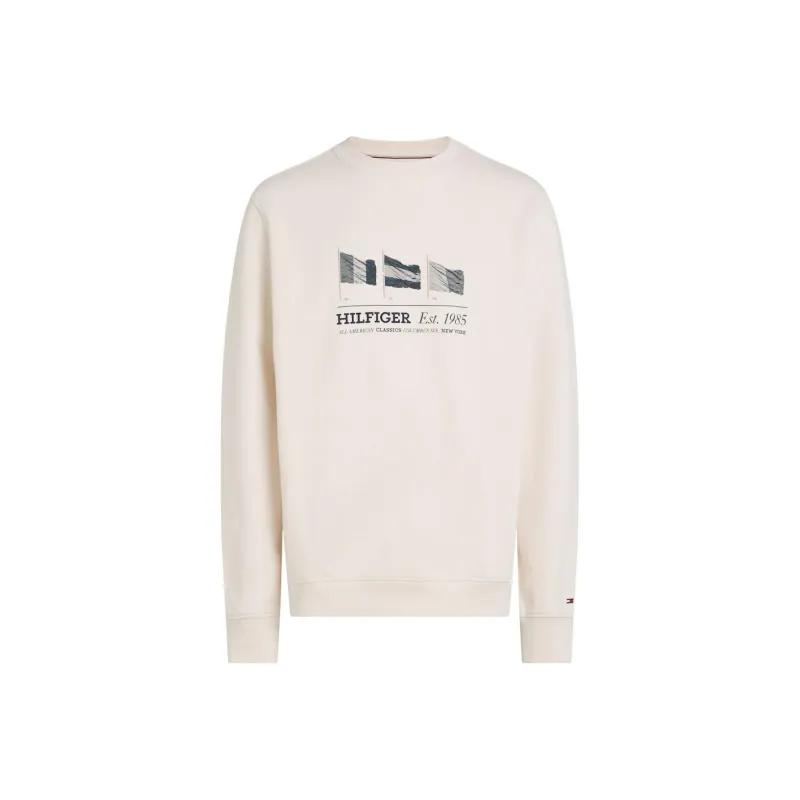 Tommy Hilfiger Sweatshirt Men's Beige Yellow-0