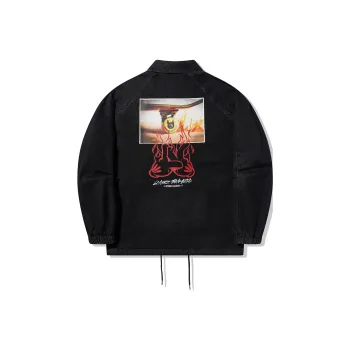 LiNing Denim Jacket Men's Black Denim