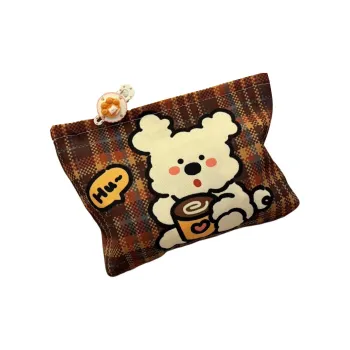 ALOENEY Polyester Makeup Bag Women's Coffee