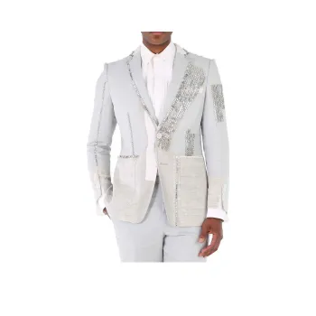 Burberry Business Suits Men Gray