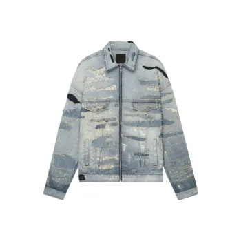 Givenchy Oversized V Pocket 4G Rivet Zip Jacket