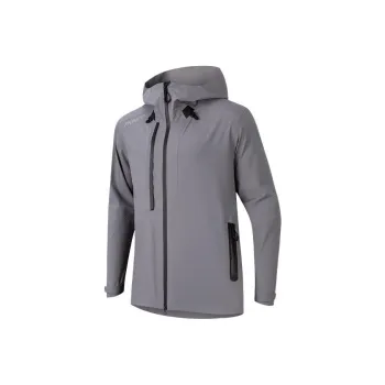 Anta Water Resistant Windproof Breathable Windbreaker Jacket Men's Gray