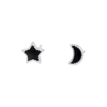 SHK Sterling Silver Stud Earrings Unisex