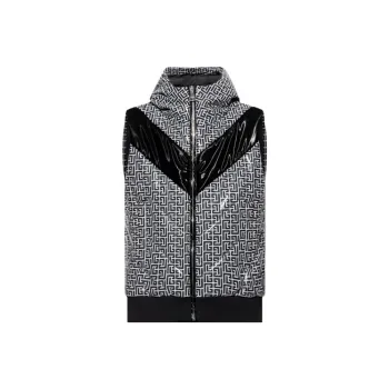 BALMAIN Monogram Puffer Gilet Jacket