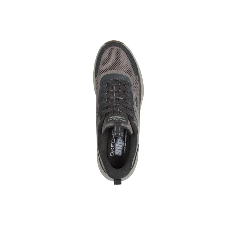 Skechers Hillcrest Low Top Hiking Shoes Men's Brown Gray-3