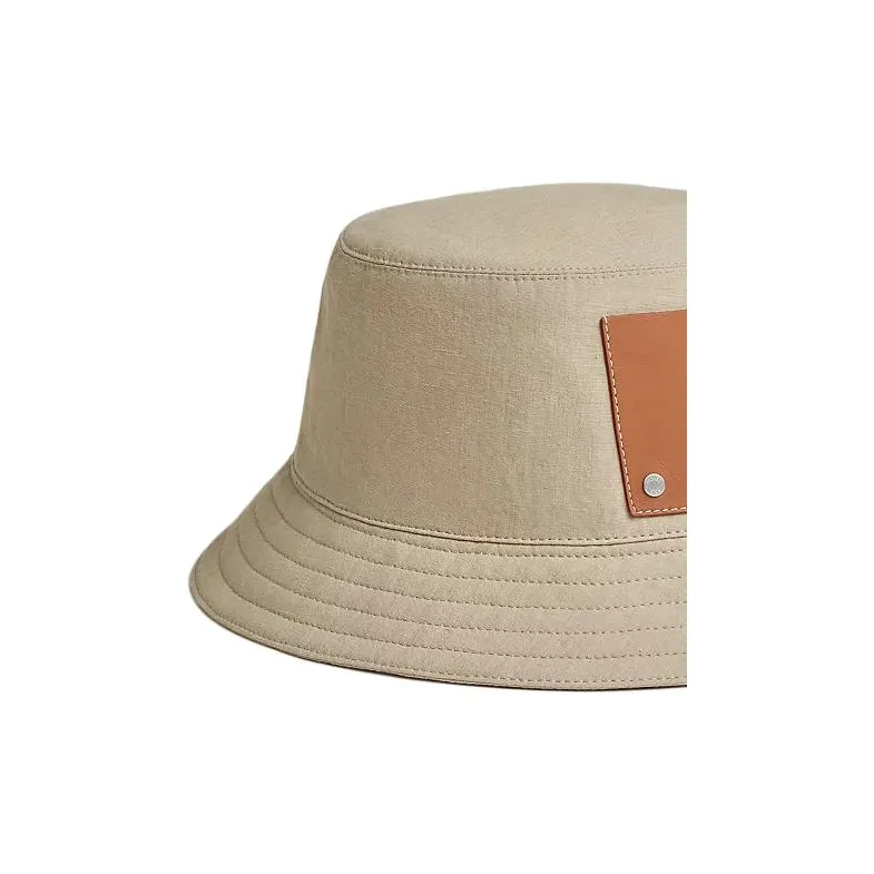 HERMES Linen, Canvas, Palladium Plated Bucket Hats Men's Gray-2