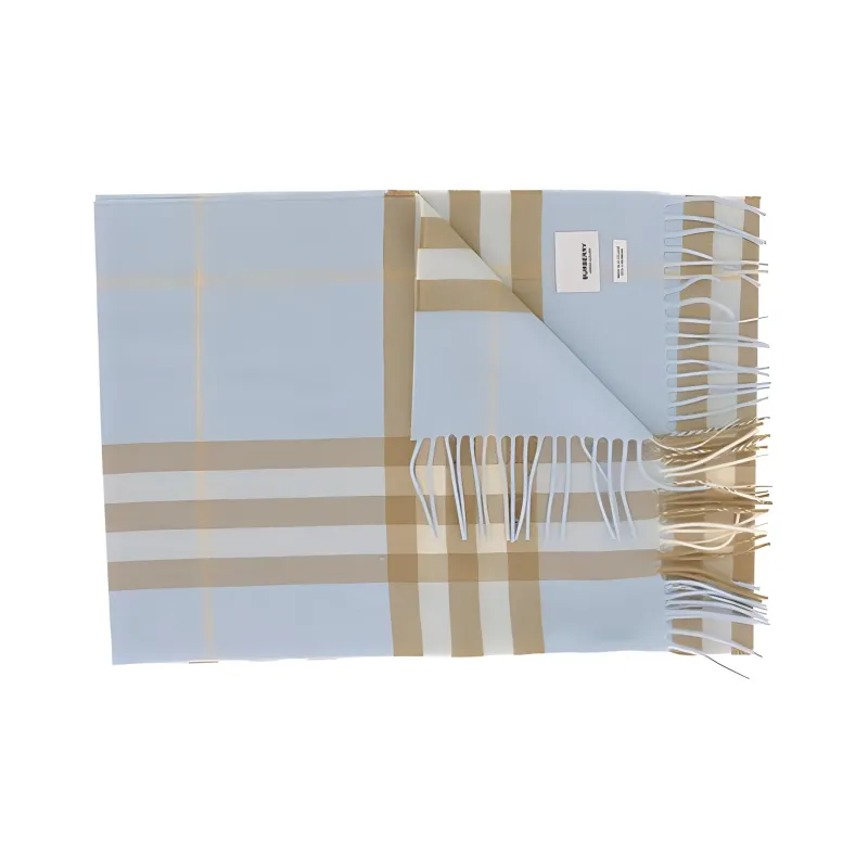 Burberry Knit Scarves Women's Light Blue-0