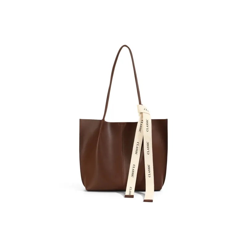 PT'SON Cow Leather Portable Underarm Shoulder Bag Regular Women's Coffee-5