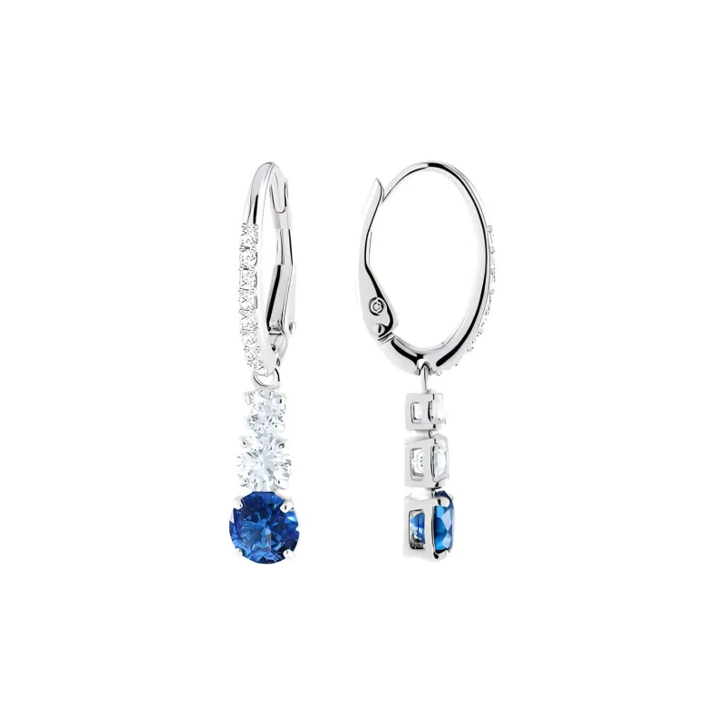 Swarovski Stilla Attract Earrings Women's Blue-1
