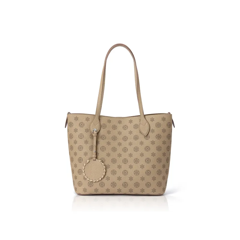 ROBERTA DI CAMERINO Cow Leather Tote Bag, Shoulder Bag Large Size Women's Classic Black/Elephant Gray-5