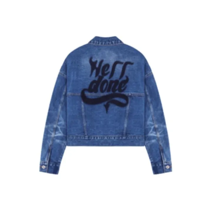 WE11DONE FW22 Denim Jacket Unisex Sky Blue-0