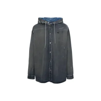 DIESEL D-Dewny-Hood Logo Embroidered Shirt