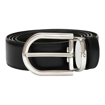 MONTBLANC Leather Belts Men's Width 3cm