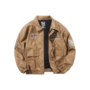 NUCLEAR EXPLOSION PU Leather Jacket Men's