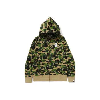 A BATHING APE Abc Camo Rayon Relaxed Fit Shark Full Zip Hoodie