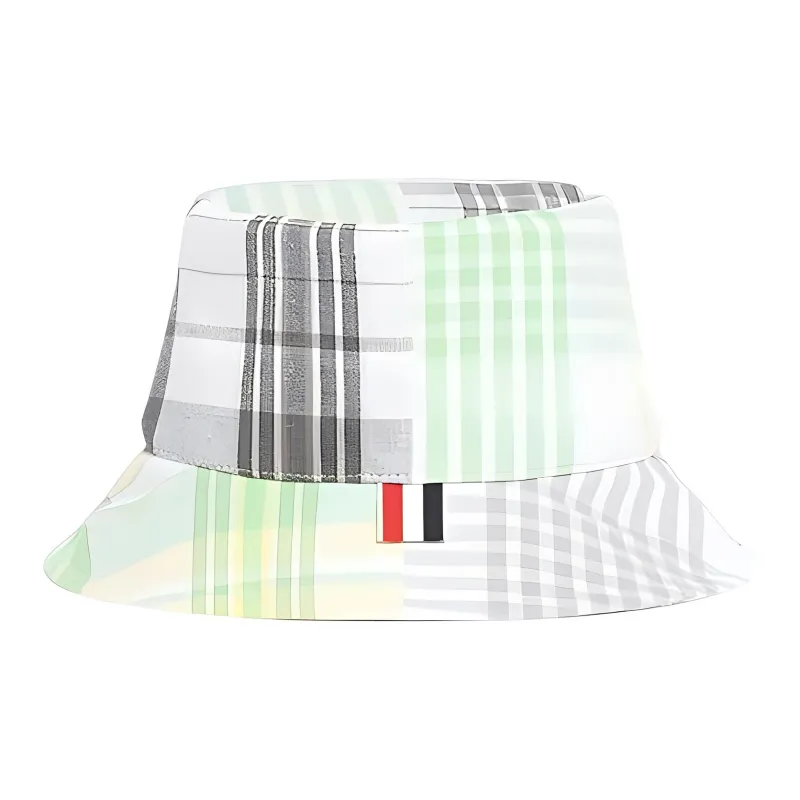 THOM BROWNE Checked Bucket Hat-1