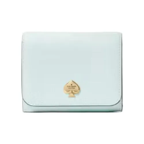 Kate Spade Leather Wallet Trumpets Women's Light Blue