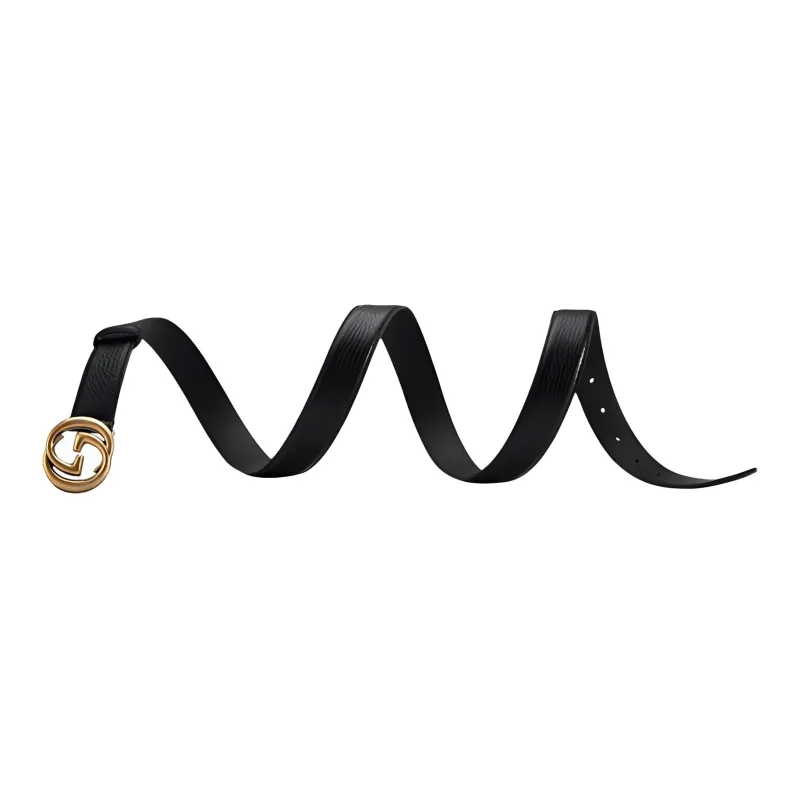 GUCCI Double G Minimalist Style Smooth Buckle Men's Width: 3cm-3