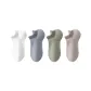Large Heel Loop Socks 4 Pack (Blue Gray+Light Green+Khaki+White)