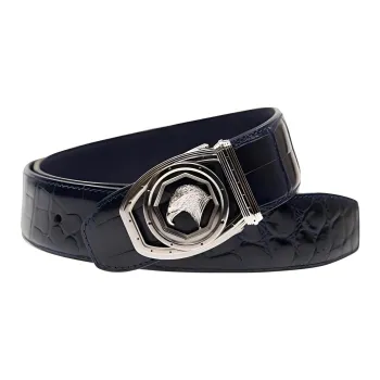 STEFANO RICCI - Leather Belts Men's Black Width: 3.8CM