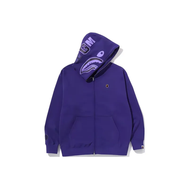 A BATHING APE One Point Ape Head Shark Relaxed Fit Full Zip Hoodie-0