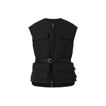 Burberry Zip Up Cargo Sleevless Vest