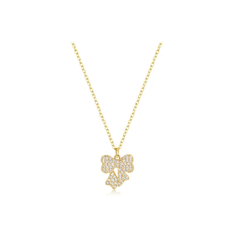 WAW Copper Gold plated Zircon Necklaces Women's-0