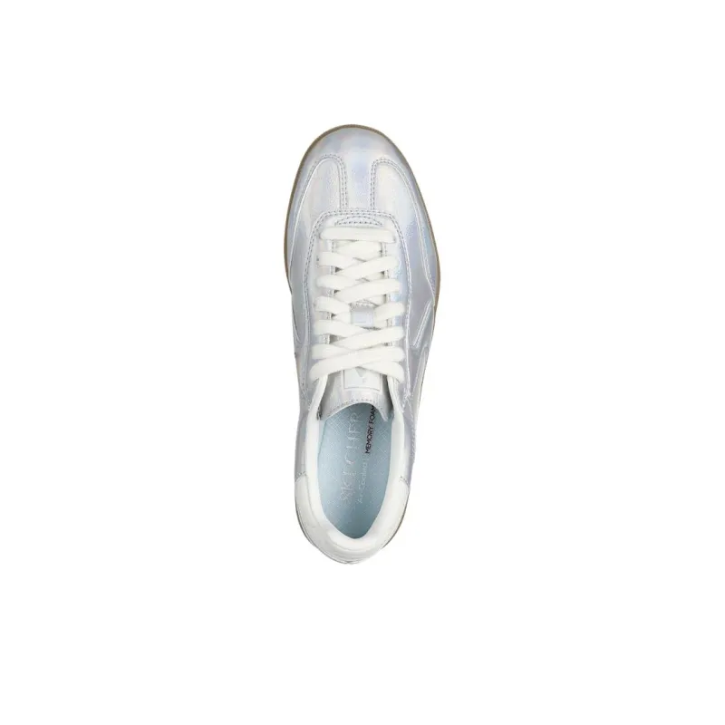 Skechers Hotshot True Iridescence Low Top Skateboard Shoes Women's White-4