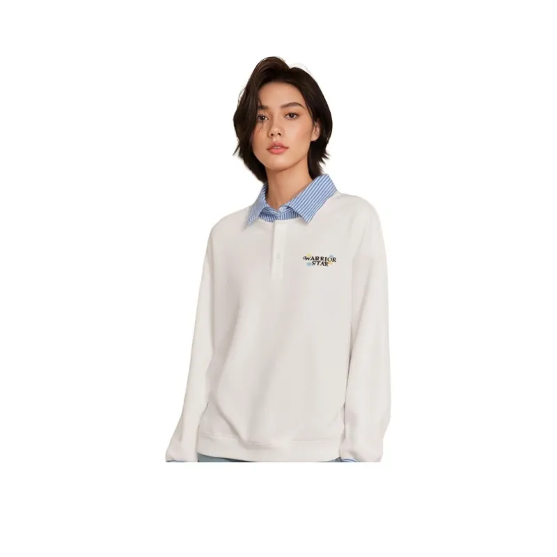 Warrior Huichao Riding The Wind Collection Sweatshirt Unisex Ecru-0